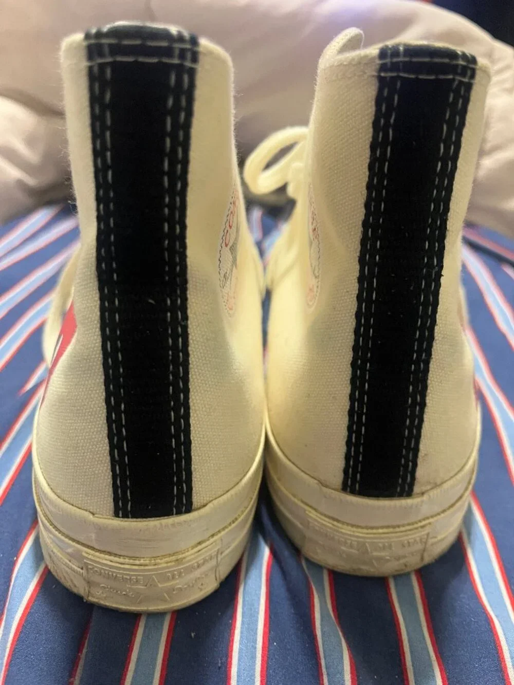 Comme des Garcons x Converse Big Heart High Top Chuck - Size 8 1/2 - Picture 6 of 7